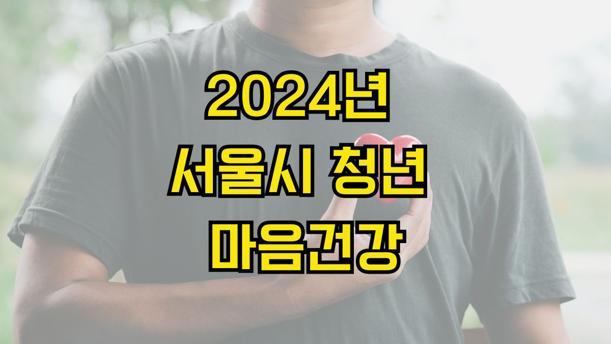 2024년 서울시 청년 마음건강