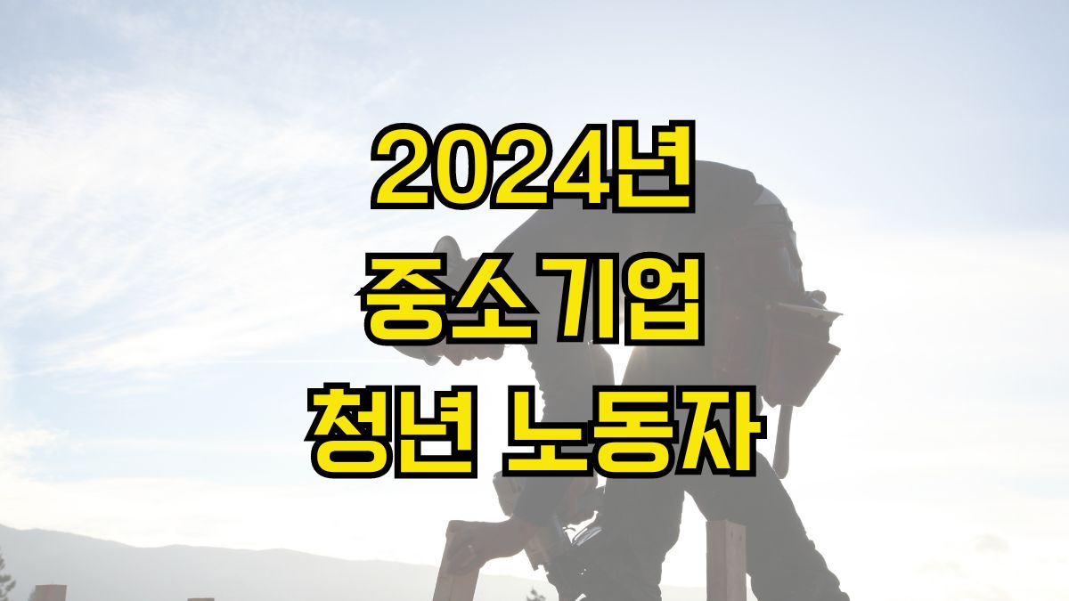 2024년 중소기업 청년 노동자