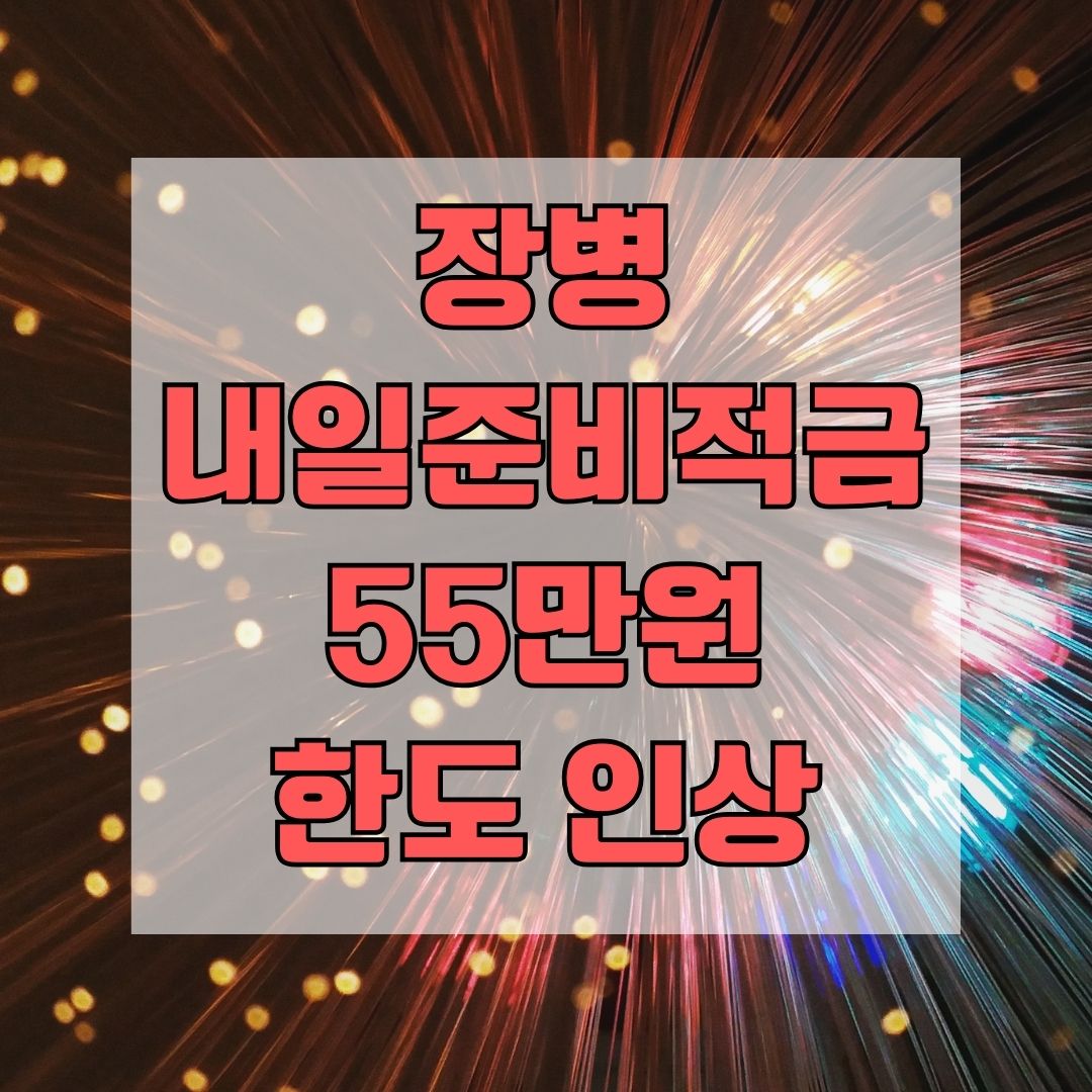 장병내일준비적금 55만원 한도 인상