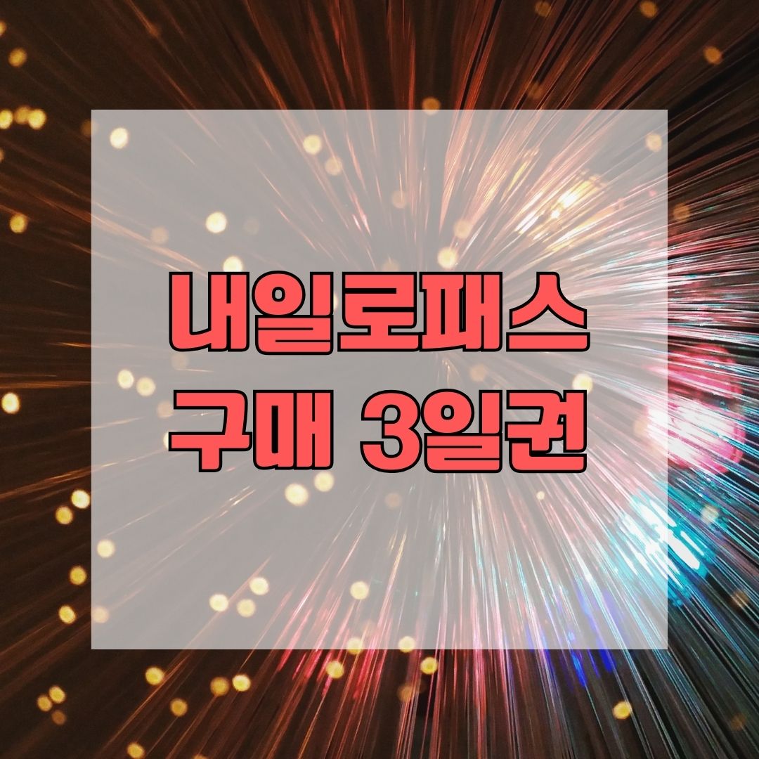 내일로패스 구매 3일권