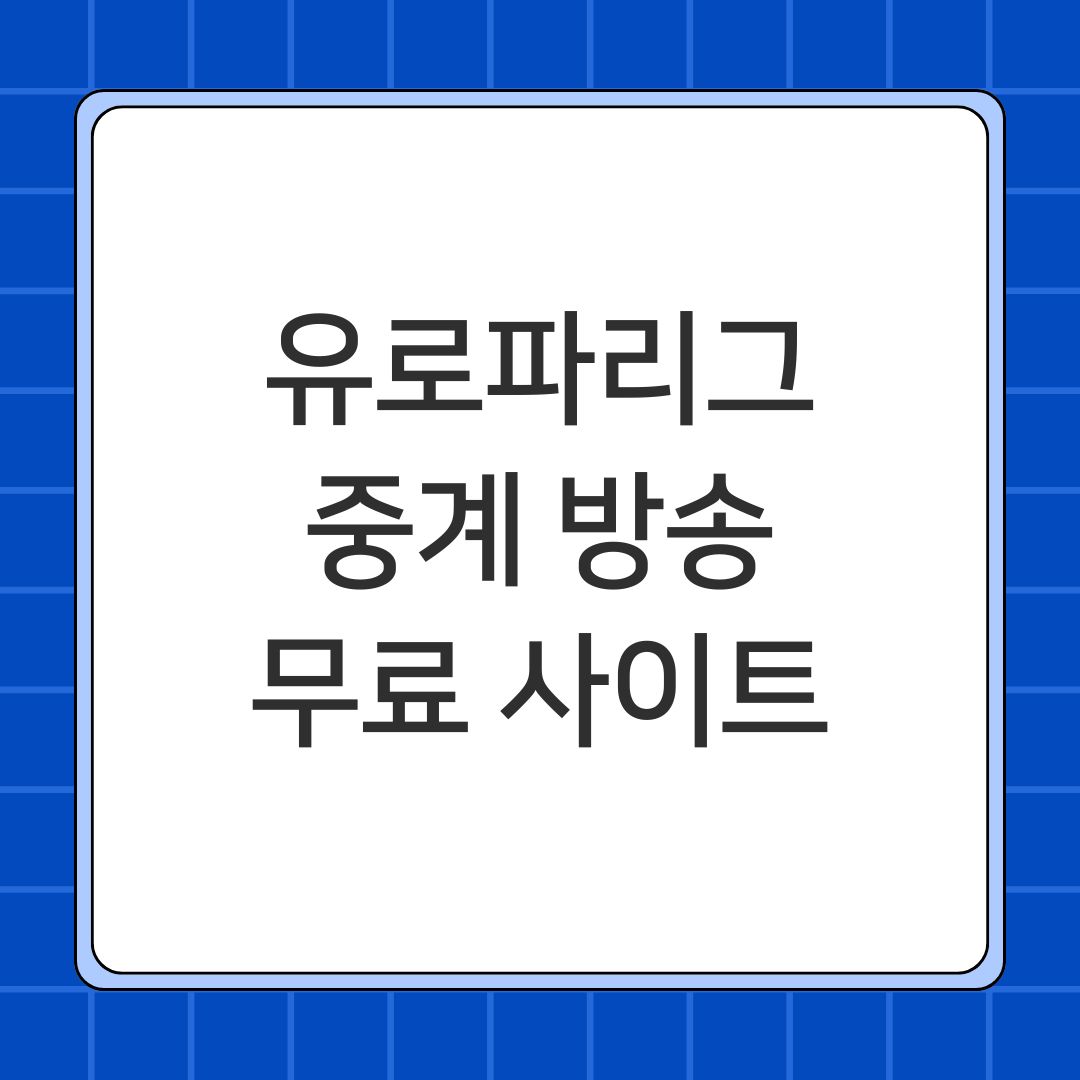 유로파리그 중계 방송 무료 사이트