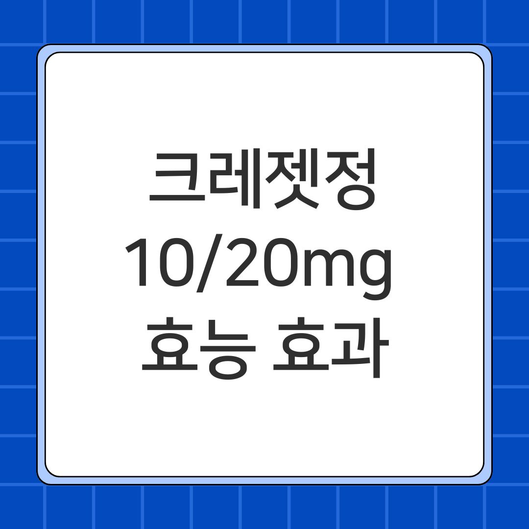 크레젯정10/20mg 효능 효과