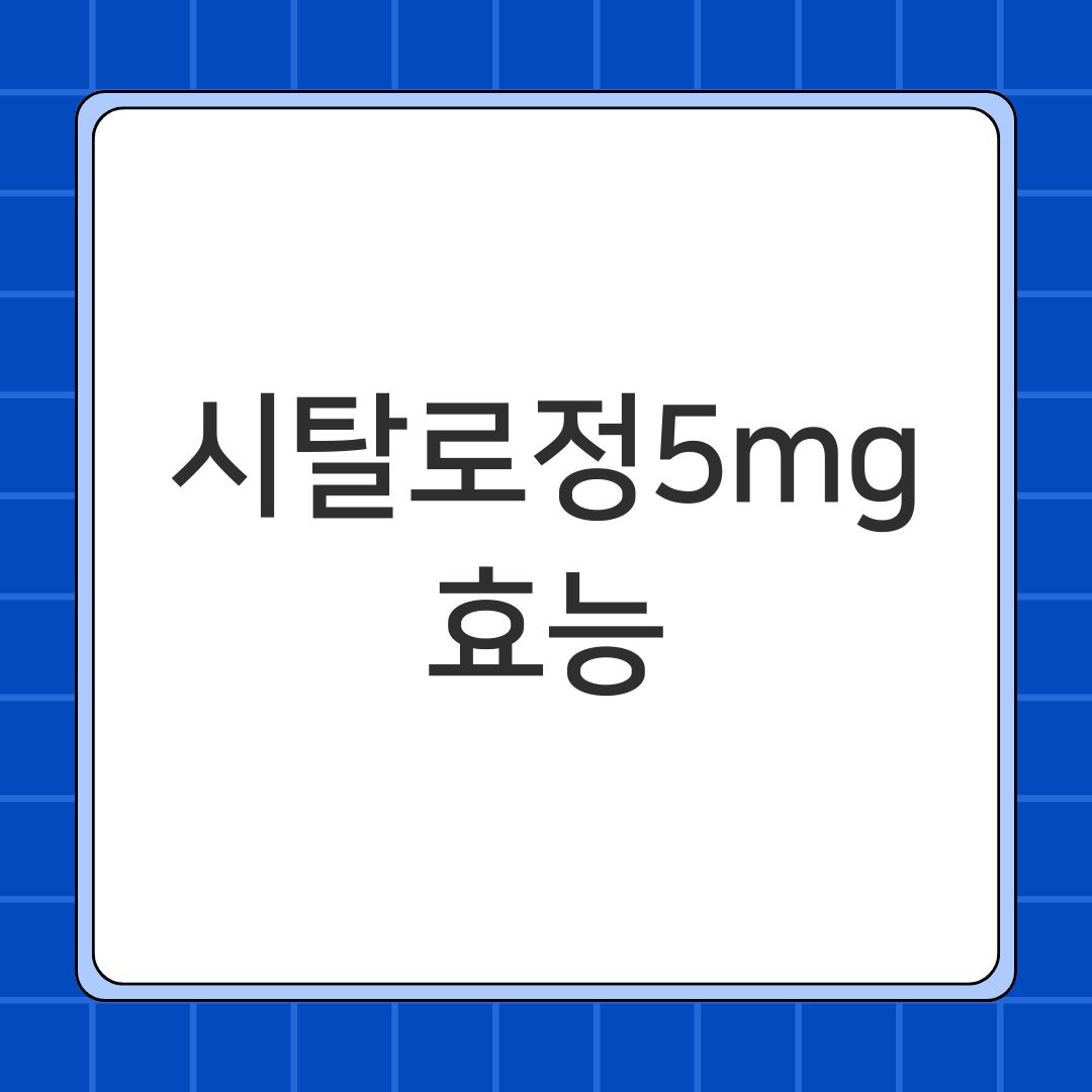 시탈로정5mg 효능