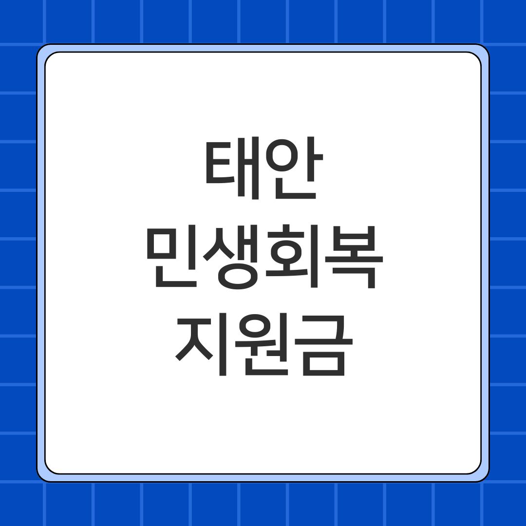 태안 민생회복지원금