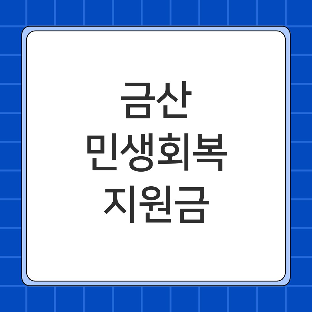 금산 민생회복지원금