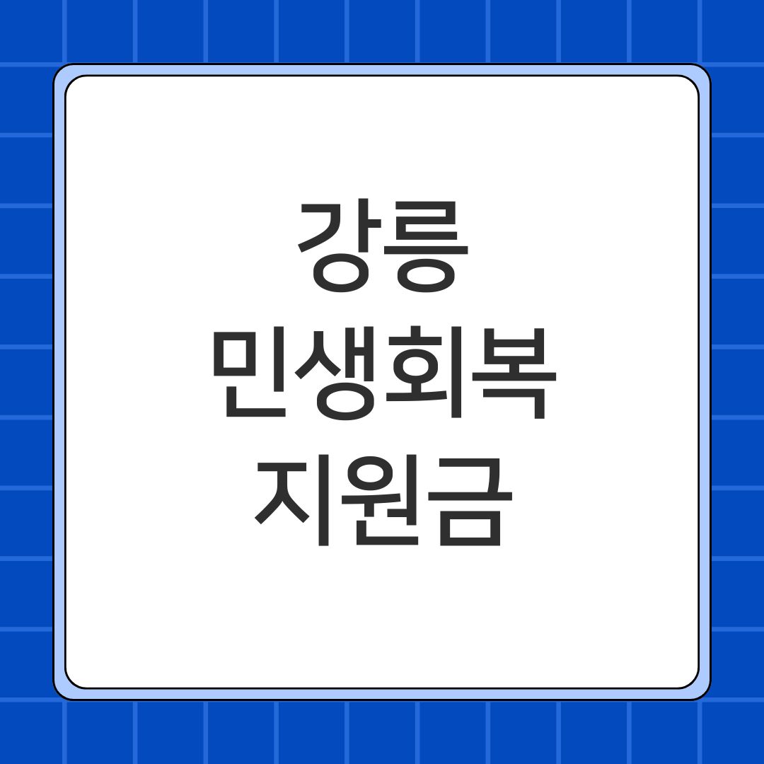 강릉 민생회복지원금
