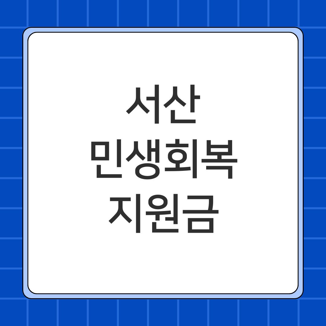 서산 민생회복지원금