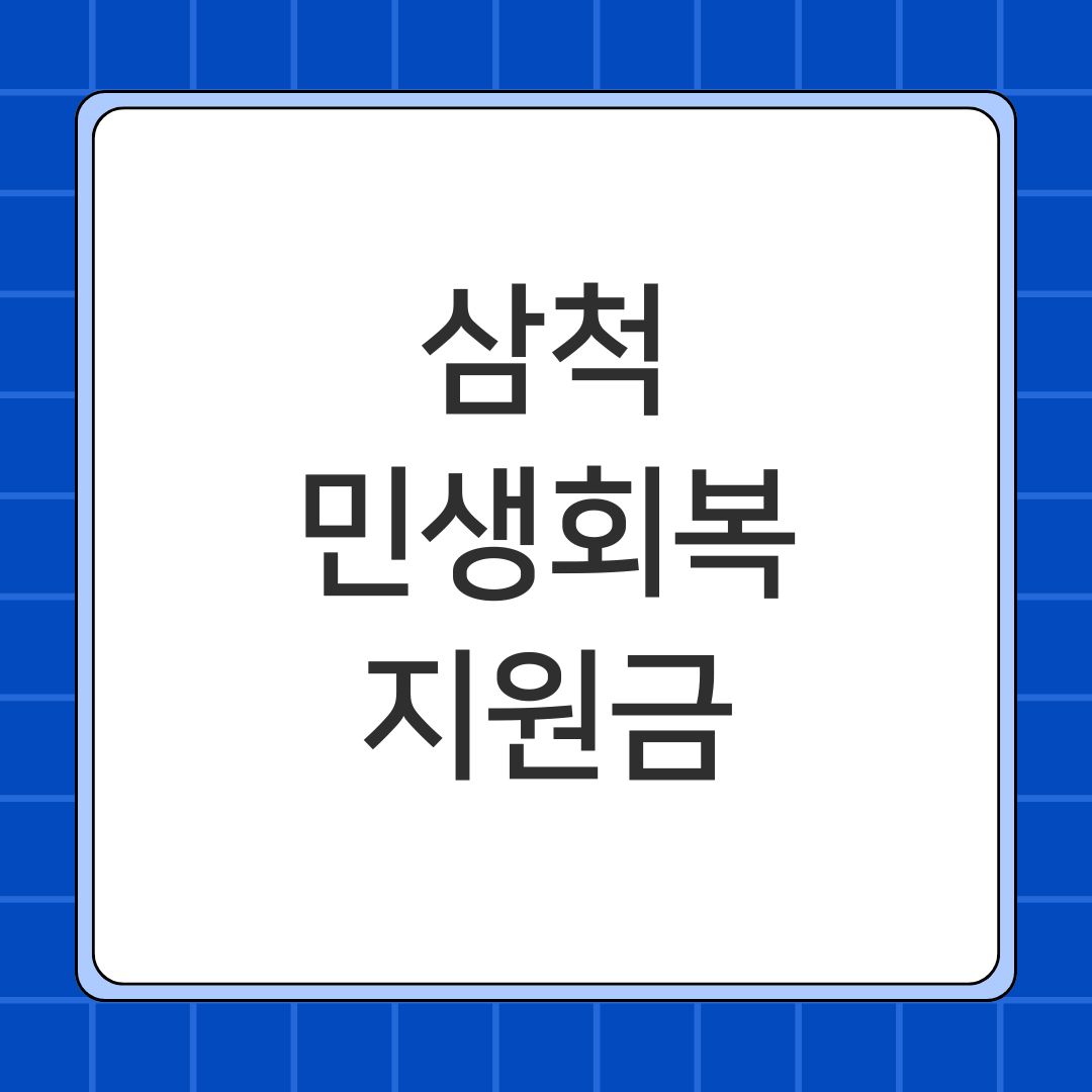 삼척 민생회복지원금