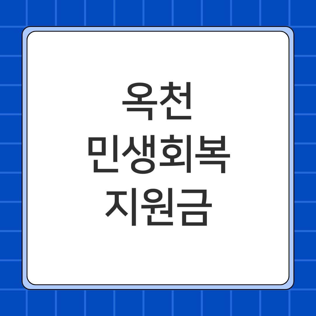 옥천 민생회복지원금