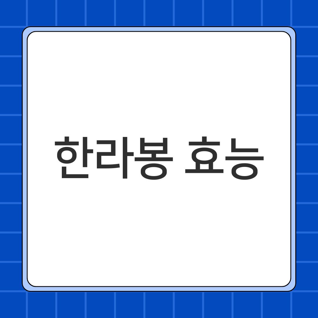 한라봉 효능