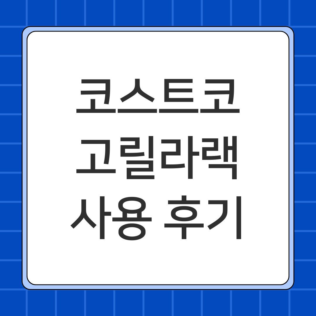 코스트코 고릴라랙 사용 후기