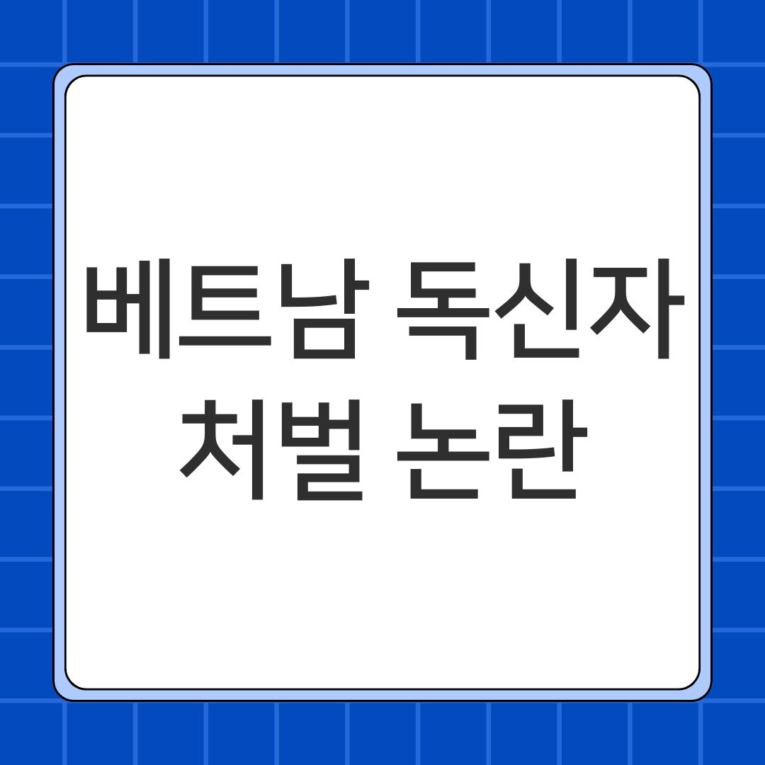 베트남 독신자 처벌 논란